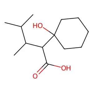 2-(1-Hydroxycyclohexyl)-3,4-dimethylpentanoic acid structure
