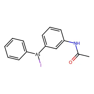 (3-Acetamidophenyl)phenylarsinous iodide structure
