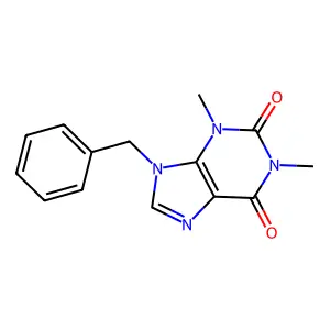 9-Benzyl-1,3-dimethylpurine-2,6-dione structure