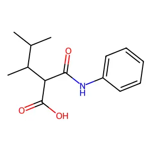 3,4-Dimethyl-2-(phenylcarbamoyl)pentanoic acid structure