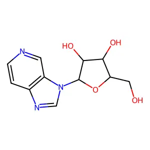 2-(Hydroxymethyl)-5-imidazo[4,5-c]pyridin-3-yloxolane-3,4-diol structure