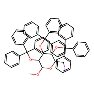 2-(Iodomethyl)-6-methoxy-3,4,5-tritrityloxyoxane structure