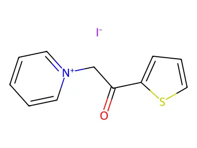 1-[2-Oxo-2-(thiophen-2-yl)ethyl]pyridin-1-ium iodide structure
