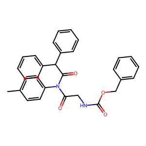 benzyl N-[2-(N-(2,2-diphenylacetyl)-4-methylanilino)-2-oxoethyl]carbamate structure