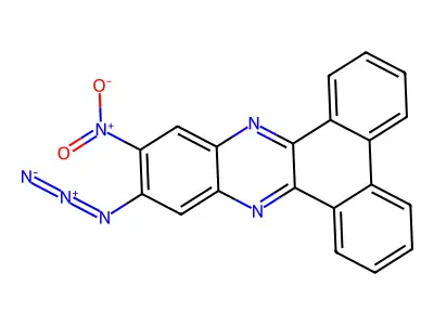 12-Azido-11-nitrophenanthro[9,10-b]quinoxaline structure