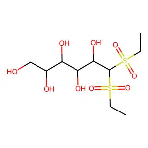 6,6-Bis(ethylsulfonyl)hexane-1,2,3,4,5-pentol structure