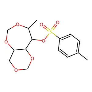 4-Tosyl-1,3:2,5-dimethylene-l-rhamnitol structure