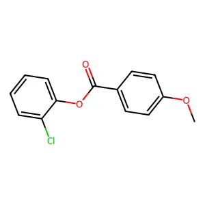 Benzoic acid, 4-methoxy-, 2-chlorophenyl ester structure