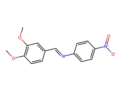 Benzenamine, N-[(3,4-dimethoxyphenyl)methylene]-4-nitro- structure
