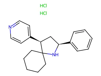 1-Azazpiro(4.5)decane, 2-phenyl-4-(4-pyridinyl)-, dihydrochloride, cis-(+-)- structure