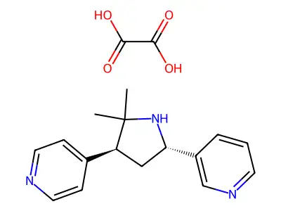 trans-(+-)-3-(5,5-Dimethyl-4-(4-pyridinyl)-2-pyrrolidinyl)pyridine structure
