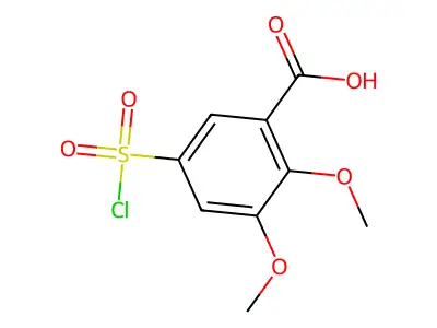 5-Chlorosulphonyl-2,3-dimethoxybenzoic acid structure