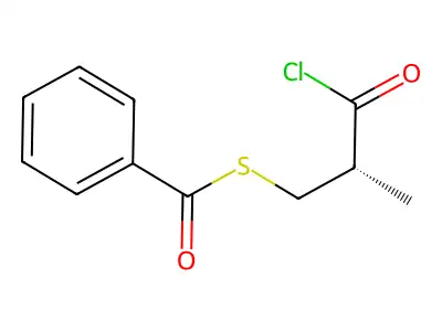 S-Benzoyl-3-mercapto-2-methylpropanoyl chloride structure