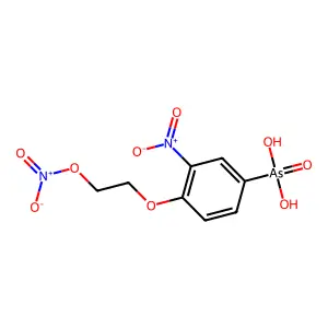 (4-(2-(Nitrooxy)ethoxy)-3-nitrophenyl)arsonic acid structure