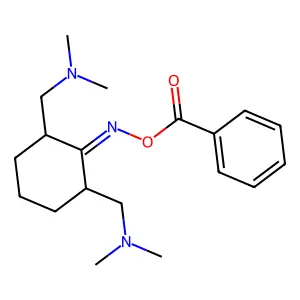 [[2,6-Bis(dimethylaminomethyl)cyclohexylidene]amino] benzoate structure