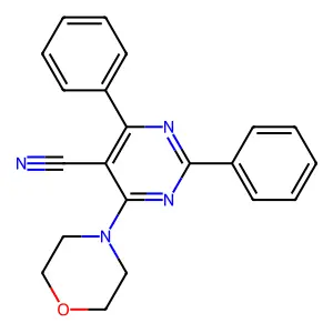 4-(4-Morpholinyl)-2,6-diphenyl-5-pyrimidinecarbonitrile structure