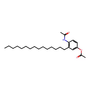 (4-Acetamido-3-pentadecylphenyl) acetate structure