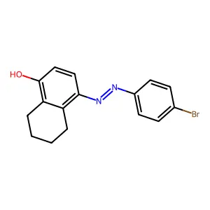 (4E)-4-[2-(4-Bromophenyl)hydrazinylidene]-5,6,7,8-tetrahydronaphthalen-1(4H)-one structure