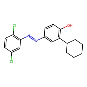 2-Cyclohexyl-4-[(2,5-dichlorophenyl)diazenyl]phenol structure