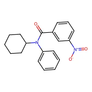 N-cyclohexyl-3-nitro-N-phenylbenzamide structure