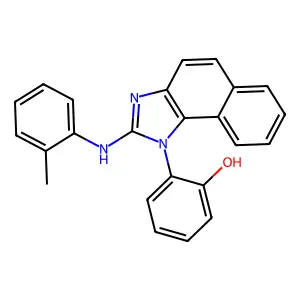 2-[2-(2-Methylanilino)benzo[g]benzimidazol-1-yl]phenol structure