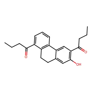 1-(6-Butanoyl-7-hydroxy-9,10-dihydrophenanthren-1-yl)butan-1-one structure