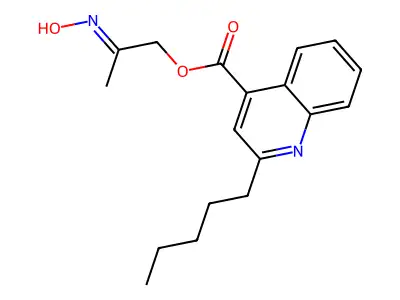 2-Hydroxyiminopropyl 2-pentylquinoline-4-carboxylate structure
