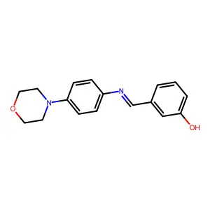 3-[(4-Morpholin-4-ylphenyl)iminomethyl]phenol structure