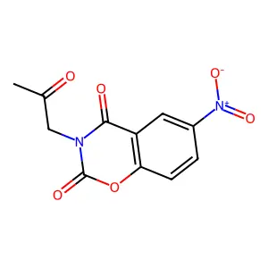 6-Nitro-3-(2-oxopropyl)-1,3-benzoxazine-2,4-dione structure