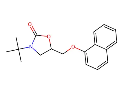 3-(1,1-Dimethylethyl)-5-[(1-naphthalenyloxy)methyl]-2-oxazolidinone structure