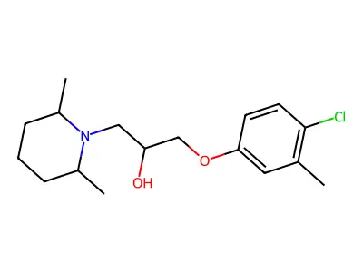 1-(4-Chloro-3-methylphenoxy)-3-(2,6-dimethylpiperidin-1-yl)propan-2-ol structure