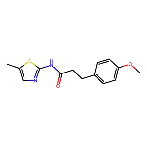 3-(4-methoxyphenyl)-N-(5-methyl-1,3-thiazol-2-yl)propanamide structure