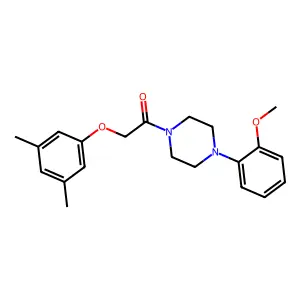 2-(3,5-Dimethylphenoxy)-1-[4-(2-methoxyphenyl)piperazin-1-yl]ethanone structure