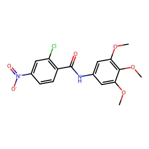 2-chloro-4-nitro-N-(3,4,5-trimethoxyphenyl)benzamide structure