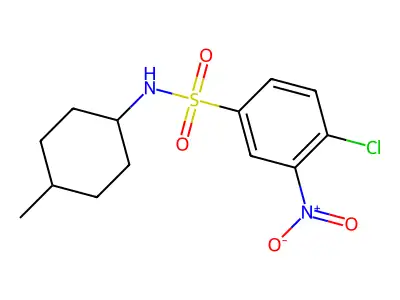 4-chloro-N-(4-methylcyclohexyl)-3-nitrobenzenesulfonamide structure