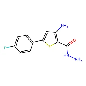 3-Amino-5-(4-fluorophenyl)thiophene-2-carbohydrazide structure