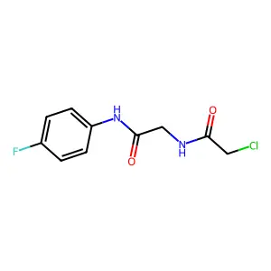 2-chloro-N-{2-[(4-fluorophenyl)amino]-2-oxoethyl}acetamide structure
