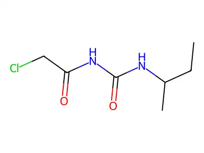 N-[(sec-butylamino)carbonyl]-2-chloroacetamide structure