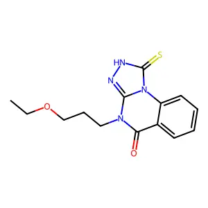 4-(3-ethoxypropyl)-1-sulfanyl-4H,5H-[1,2,4]triazolo[4,3-a]quinazolin-5-one structure
