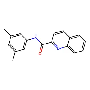 N-(3,5-dimethylphenyl)quinoline-2-carboxamide structure