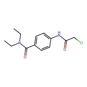 4-(2-chloroacetamido)-N,N-diethylbenzamide structure