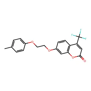 7-[2-(4-Methylphenoxy)ethoxy]-4-(trifluoromethyl)-2H-1-benzopyran-2-one structure
