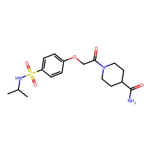 1-[2-[4-(Propan-2-ylsulfamoyl)phenoxy]acetyl]piperidine-4-carboxamide structure