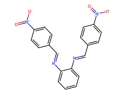1,2-Benzenediamine, N,N'-bis[(4-nitrophenyl)methylene]- structure