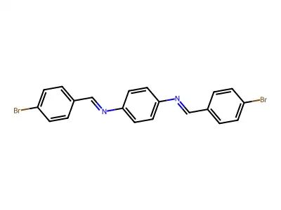 N,N'-Bis(4-bromobenzylidene)-1,4-phenylenediamine structure