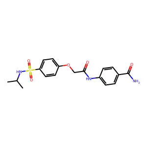 4-({[4-(Propan-2-ylsulfamoyl)phenoxy]acetyl}amino)benzamide structure