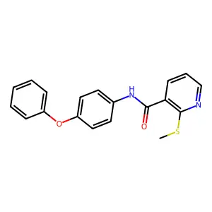 2-methylsulfanyl-N-(4-phenoxyphenyl)pyridine-3-carboxamide structure