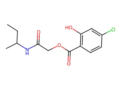 [2-(Butan-2-ylamino)-2-oxoethyl] 4-chloro-2-hydroxybenzoate structure