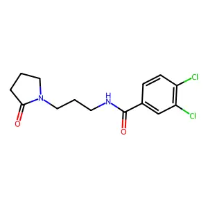 3,4-dichloro-N-[3-(2-oxopyrrolidin-1-yl)propyl]benzamide structure