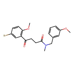 4-(5-bromo-2-methoxyphenyl)-N-[(3-methoxyphenyl)methyl]-N-methyl-4-oxobutanamide structure